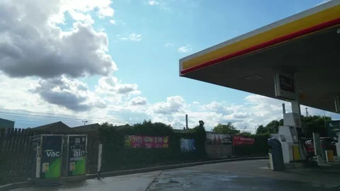 Low Angle Car Mounted Camera Luton City Street View Footage Video stock 314413962