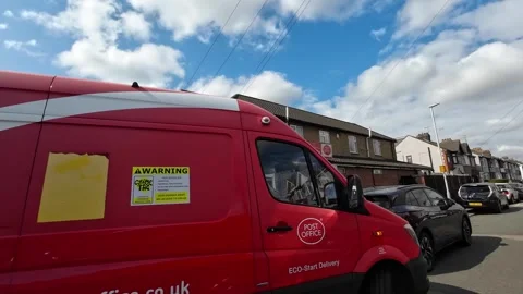 Low Angle Car Mounted Camera Luton City Street View Footage Stock Footage 314416862