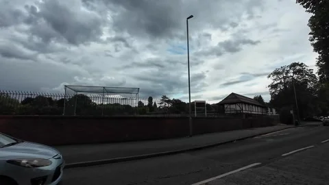 Low Angle Car Mounted Camera Luton City Street View Footage Stock Footage 314418267