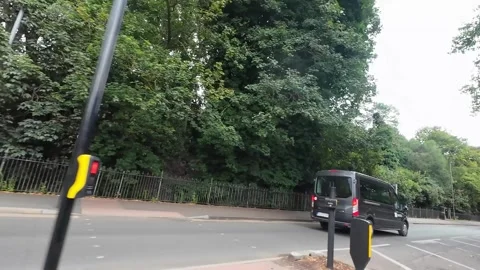 Low Angle Car Mounted Camera Luton City Street View Footage Stock Footage 314418269