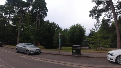 Low Angle Car Mounted Camera Luton City Street View Footage Stock Footage 314418296