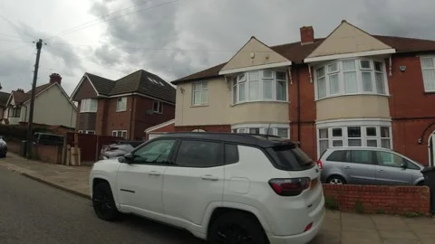 Low Angle Car Mounted Camera Luton City Street View Footage Stock Footage 314418544