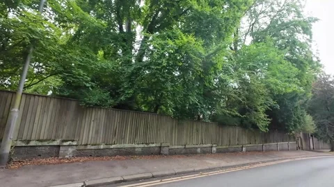 Low Angle Car Mounted Camera Luton City Street View Footage Stock Footage 314419282