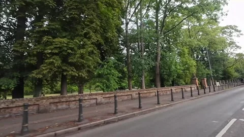 Low Angle Car Mounted Camera Luton City Street View Footage Stock Footage 314419940