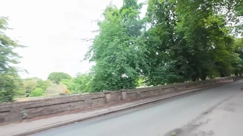 Low Angle Car Mounted Camera Luton City Street View Footage Stock Footage 314419968