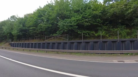 Low Angle Car Mounted Camera Luton City Street View Footage Stock Footage 314420777