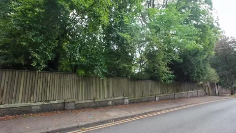 Low Angle Car Mounted Camera Luton City Street View Footage Video stock 314420980