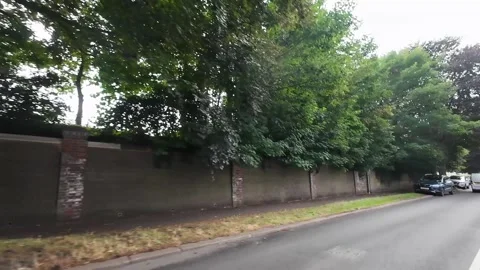 Low Angle Car Mounted Camera Luton City Street View Footage Stock Footage 314421863