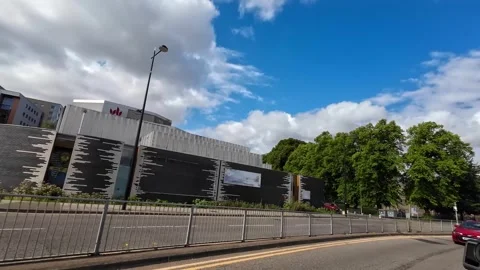 Low Angle Car Mounted Camera Luton City Street View Footage Stock Footage 314422425