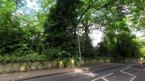 Low Angle Car Mounted Camera Luton City Street View Footage Video stock 314422830