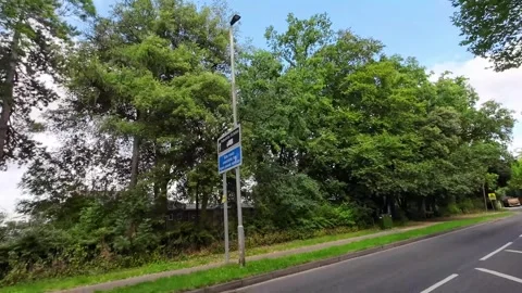 Low Angle Car Mounted Camera Luton City Street View Footage Video stock 314422854