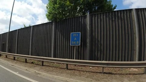 Low Angle Car Mounted Camera Luton City Street View Footage Video stock 314423186