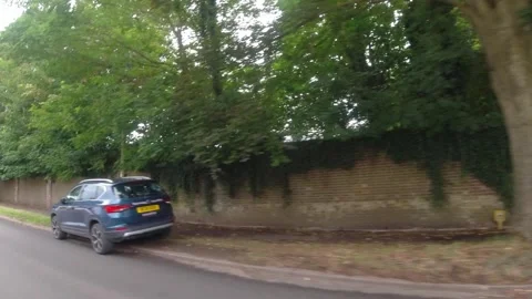Low Angle Car Mounted Camera Luton City Street View Footage Stock Footage 314423792