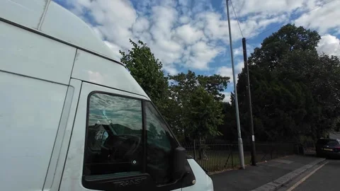 Low Angle Car Mounted Camera Luton City Street View Footage Video stock 314519189