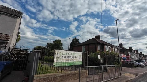 Low Angle Car Mounted Camera Luton City Street View Footage Stock Footage 314519413