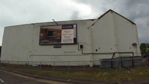 Low Angle Car Mounted Camera Luton City Street View Footage Stock Footage 314563834