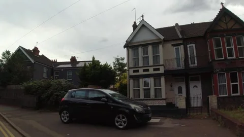 Low Angle Car Mounted Camera Luton City Street View Footage Stock Footage 314563858