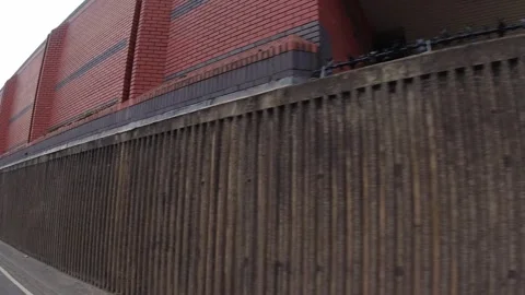 Low Angle Car Mounted Camera Luton City Street View Footage Video stock 314563946