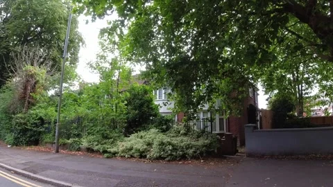 Low Angle Car Mounted Camera Luton City Street View Footage Stock Footage 314564127