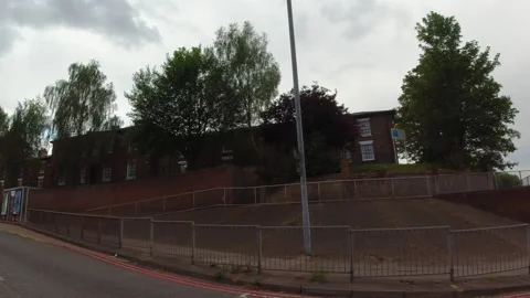 Low Angle Car Mounted Camera Luton City Street View Footage Stock Footage 314564265