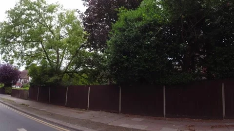 Low Angle Car Mounted Camera Luton City Street View Footage Video stock 314564399