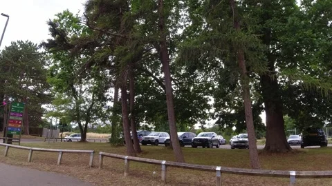 Low Angle Car Mounted Camera Luton City Street View Footage Stock Footage 314564413