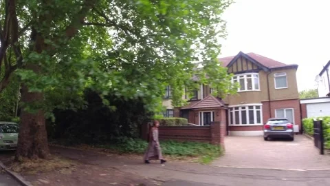 Low Angle Car Mounted Camera Luton City Street View Footage Video stock 314564459