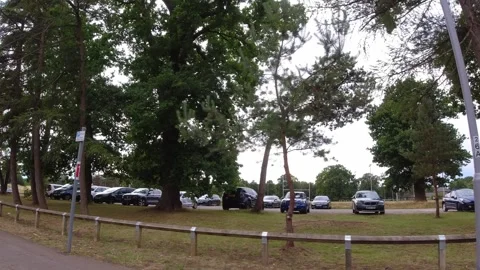 Low Angle Car Mounted Camera Luton City Street View Footage Stock Footage 314564528