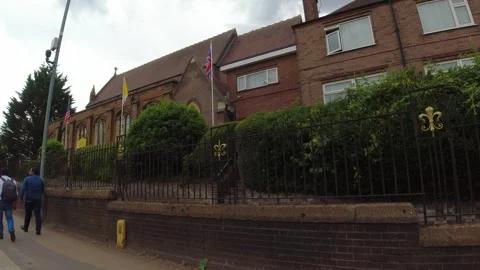 Low Angle Car Mounted Camera Luton City Street View Footage Stock Footage 314564551