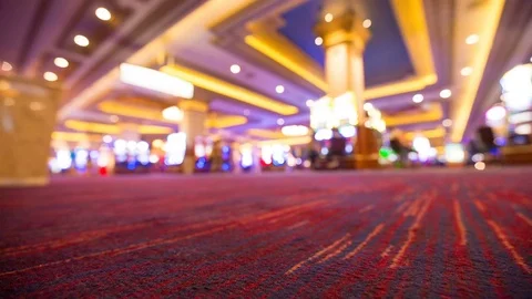 Low Angle Casino Floor Carpet No People Walking 스톡 동영상 79537451