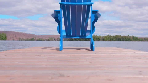 Low Angle Chair on Dock 库存影片 153949084