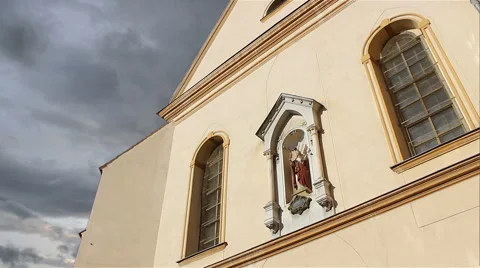 Low Angle Church Timelapse Stock Footage 46116669