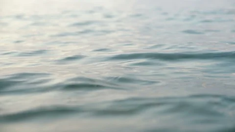 Low Angle Close up Chaotic Water Wave Pattern Above Surface in Open Ocean Stock Footage 120331519