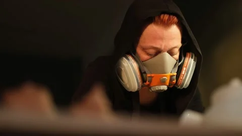 Low angle close up shot of female ceramic artist making dishes in studio Stock Footage 236328985
