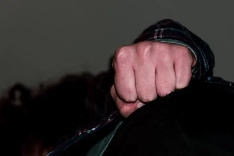 A low angle close-up shot of an unrecognizable young Caucasian redhead woman  Stock Photos
