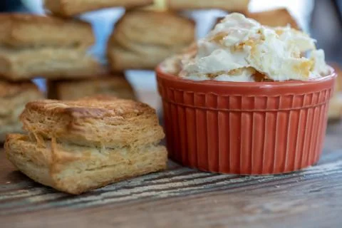 Low Angle of Clotted Cream Photos