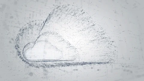 Low angle cloud computing background animation, white. Stock Footage 101340182
