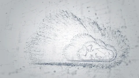 Low angle cloud computing background animation, white. Stock Footage 101340280