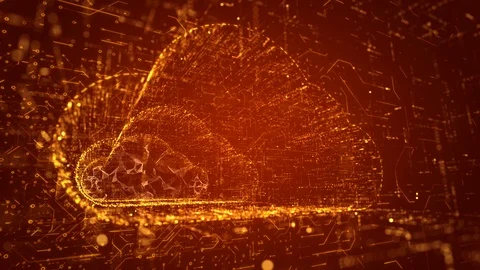Low angle cloud computing background animation Stock Footage 101340613