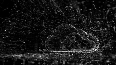 Low angle cloud computing background animation Stock Footage 101341606