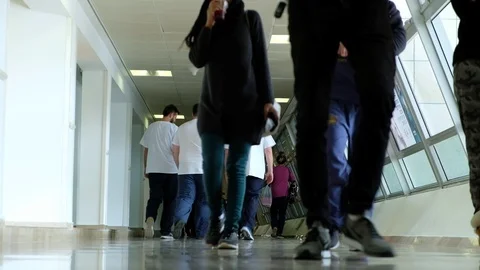 Low angle corridor Stock Footage 108710811