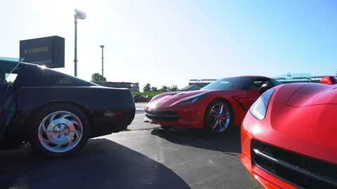 Low angle of Corvettes assembling. Stock Footage 122617643