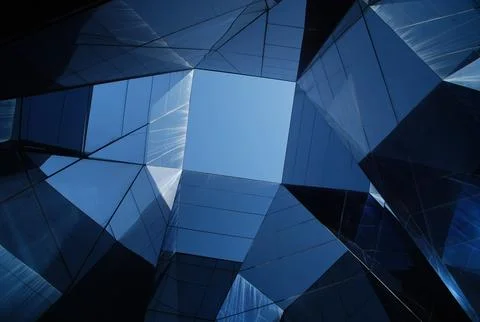 Low Angle Curtain Wall Building Stock Photos