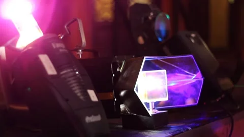 Low angle disco lighting Stock Footage 156054313
