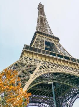 Low angle of the Eiffel Tower, Paris, France Stock Photos