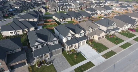 Low Angle Flyover New Home Construction Stock Footage 97394923
