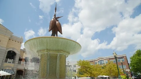 Low Angle of Fountain Timelapse Stock Footage 134410984