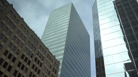 Low Angle Generic Skyscrapers in Downtown Oklahoma City Stock-Footage 157499445
