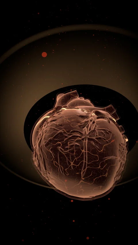 Low Angle Human Heart Distress, Vertical Video 9:16 4K Stock Footage 336363543
