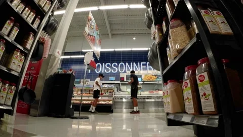 Low-angle Hyperlapse Adonis Shopping Cart Stock Footage 204036761